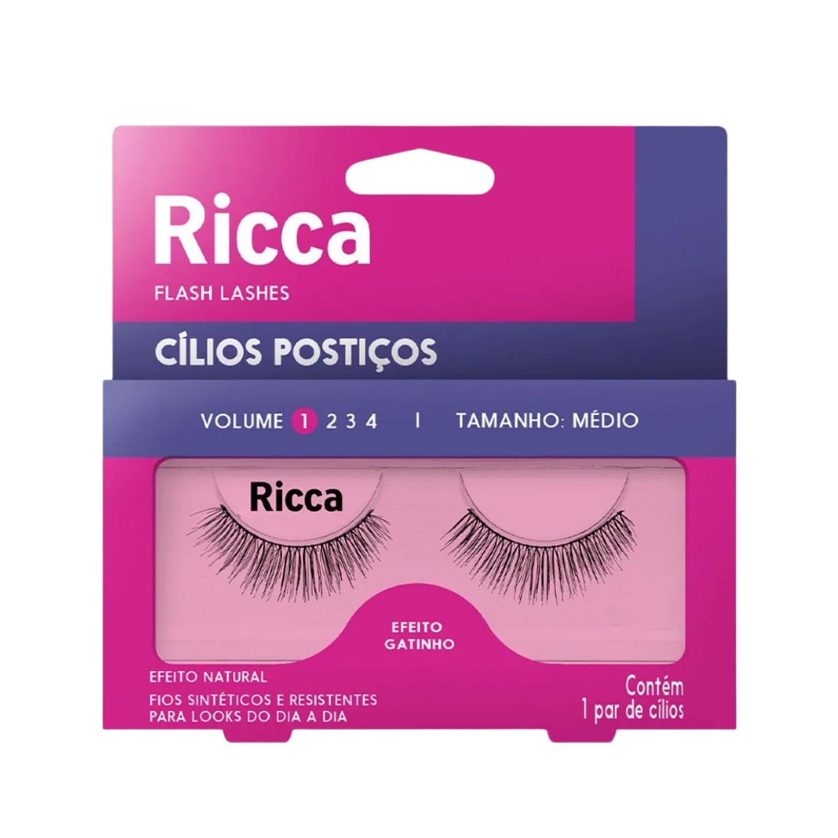 CÍLIOS POSTIÇOS VOL 01 MÉDIO 301 RICCA 2671
