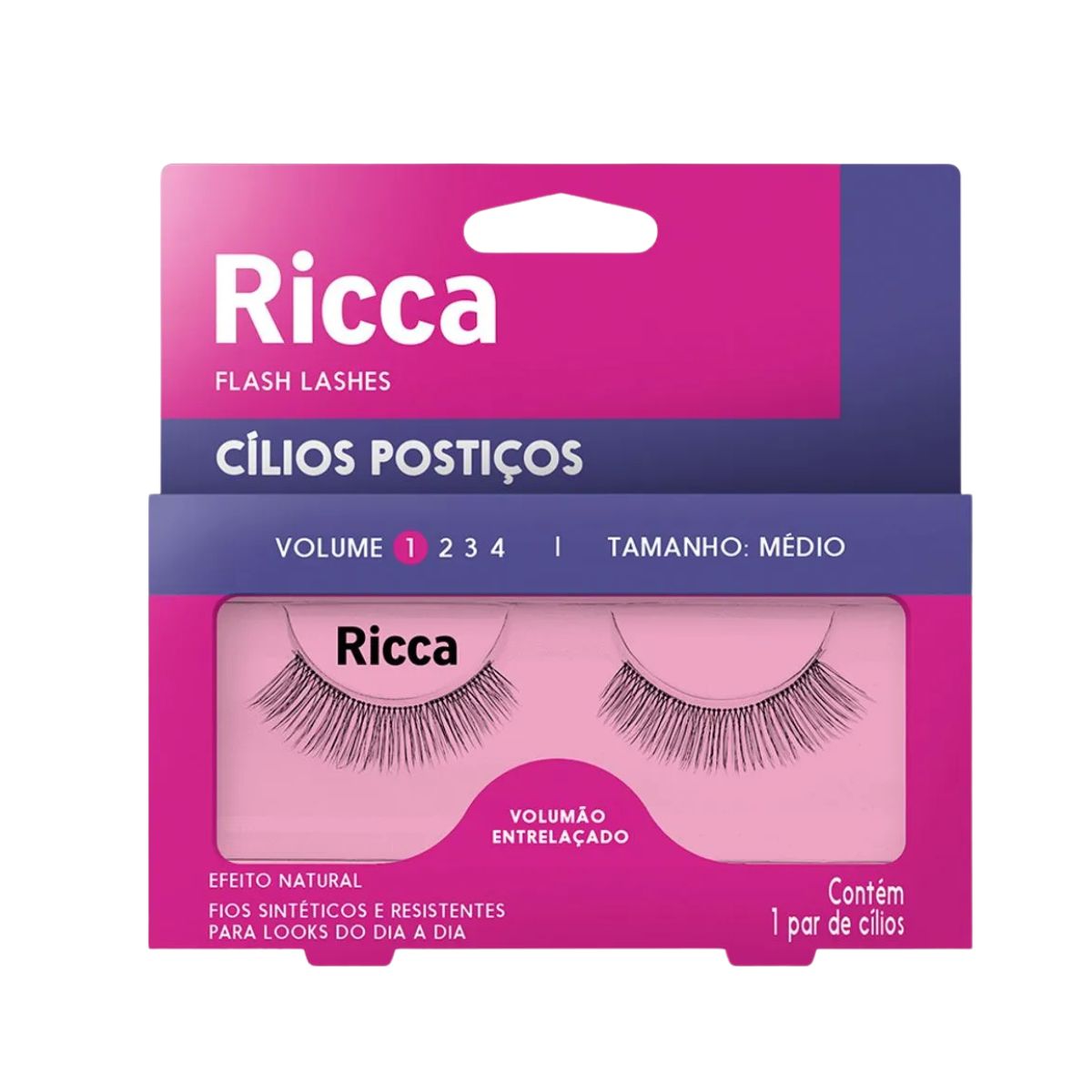 CÍLIOS POSTIÇOS VOL 01 MÉDIO 302 RICCA 2672