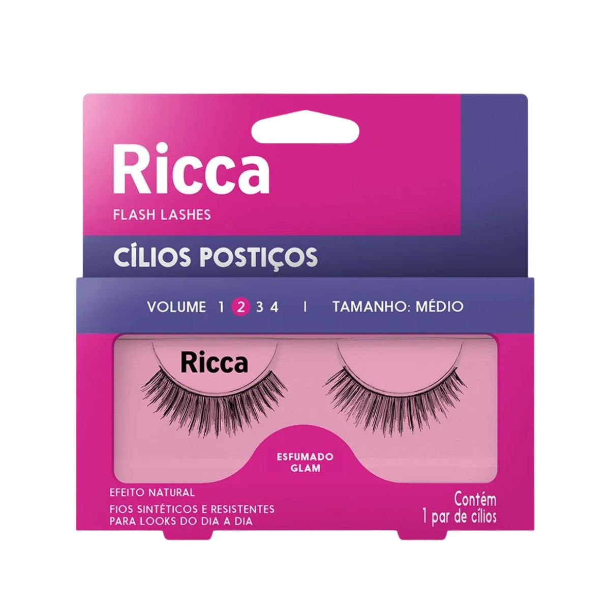 CÍLIOS POSTIÇOS VOL 02 MÉDIO 306 RICCA 2676