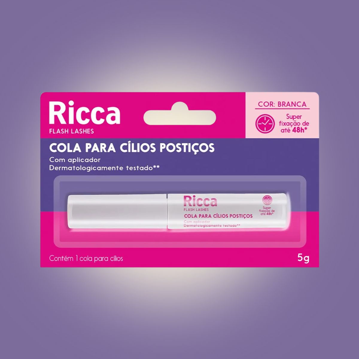 COLA PARA CÍLIOS POSTIÇOS 48H BRANCA RICCA 5G 2691