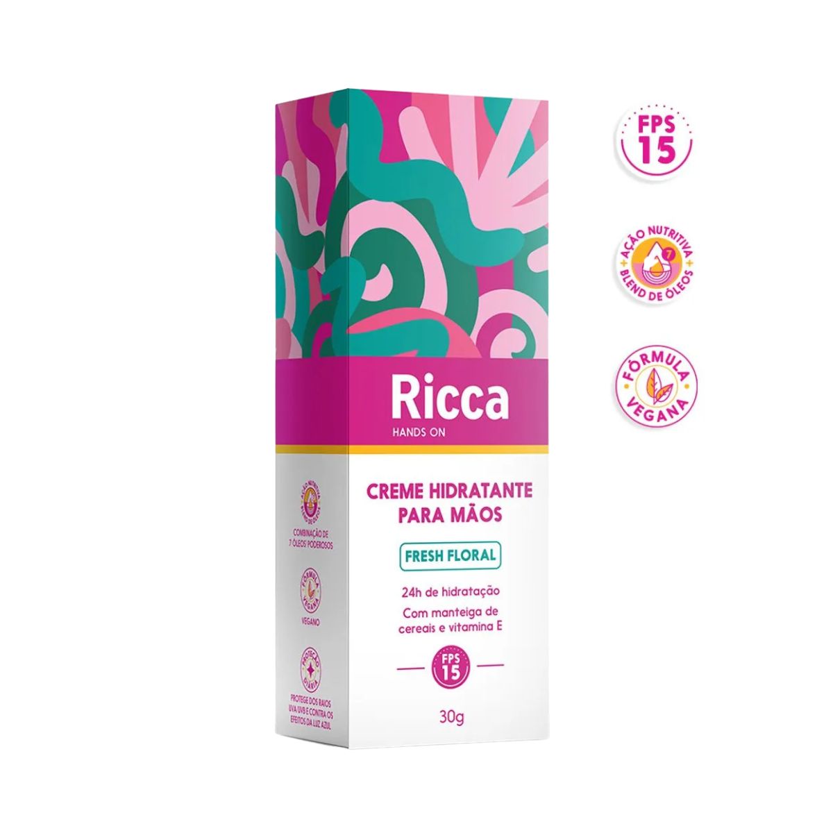 CREME DESODORANTE HIDRATANTE MÃOS FPS15 FRESH FLORAL RICCA 30G 2808