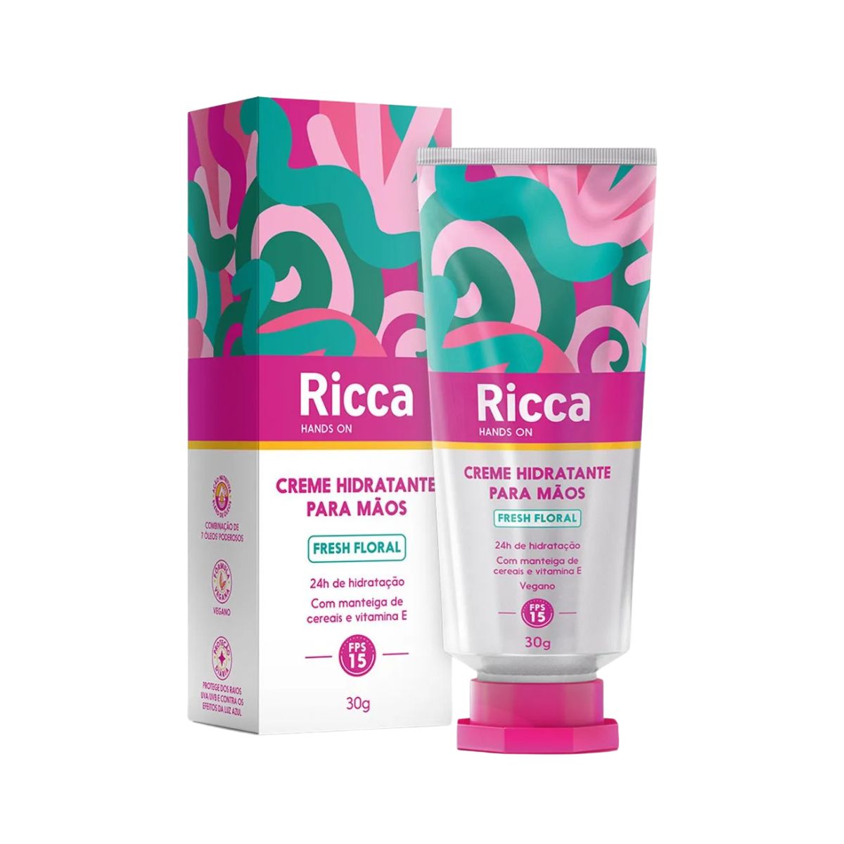 CREME DESODORANTE HIDRATANTE MÃOS FPS15 FRESH FLORAL RICCA 30G 2808