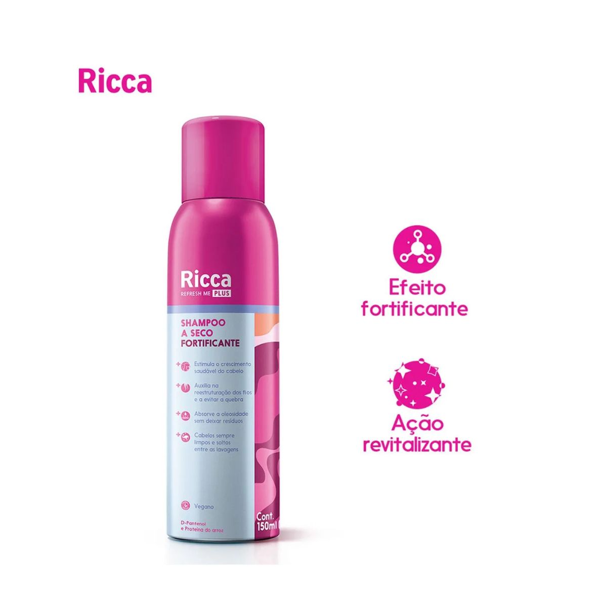SHAMPOO A SECO FORTIFICANTE RICCA 150ML 2858