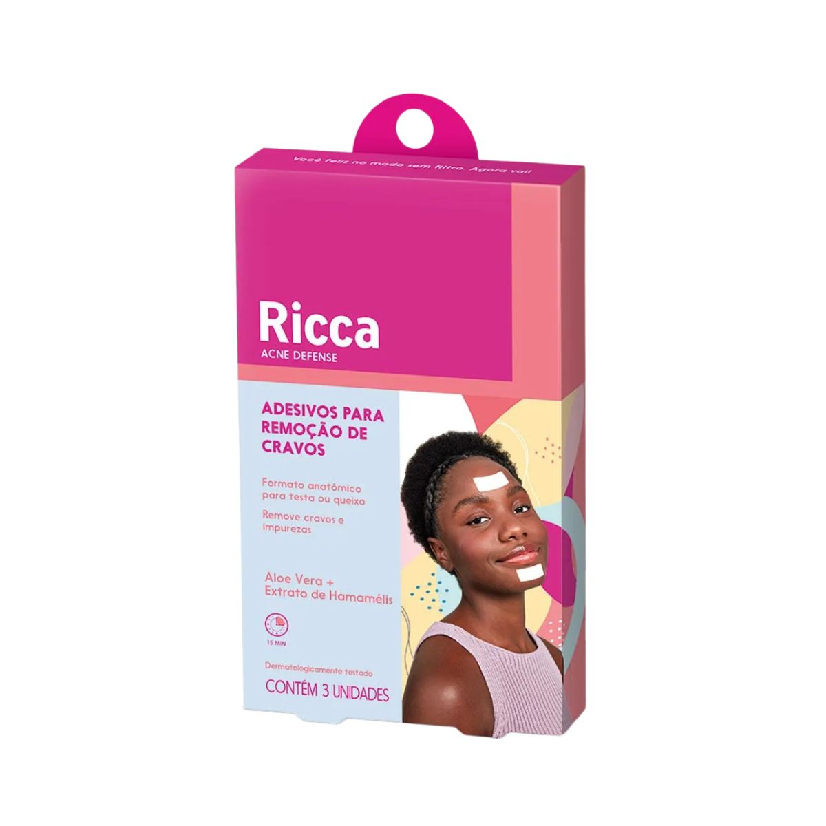 FITA ADESIVA PARA RETIRAR CRAVOS DA ZONA T E QUEIXO 3PCS RICCA 3742