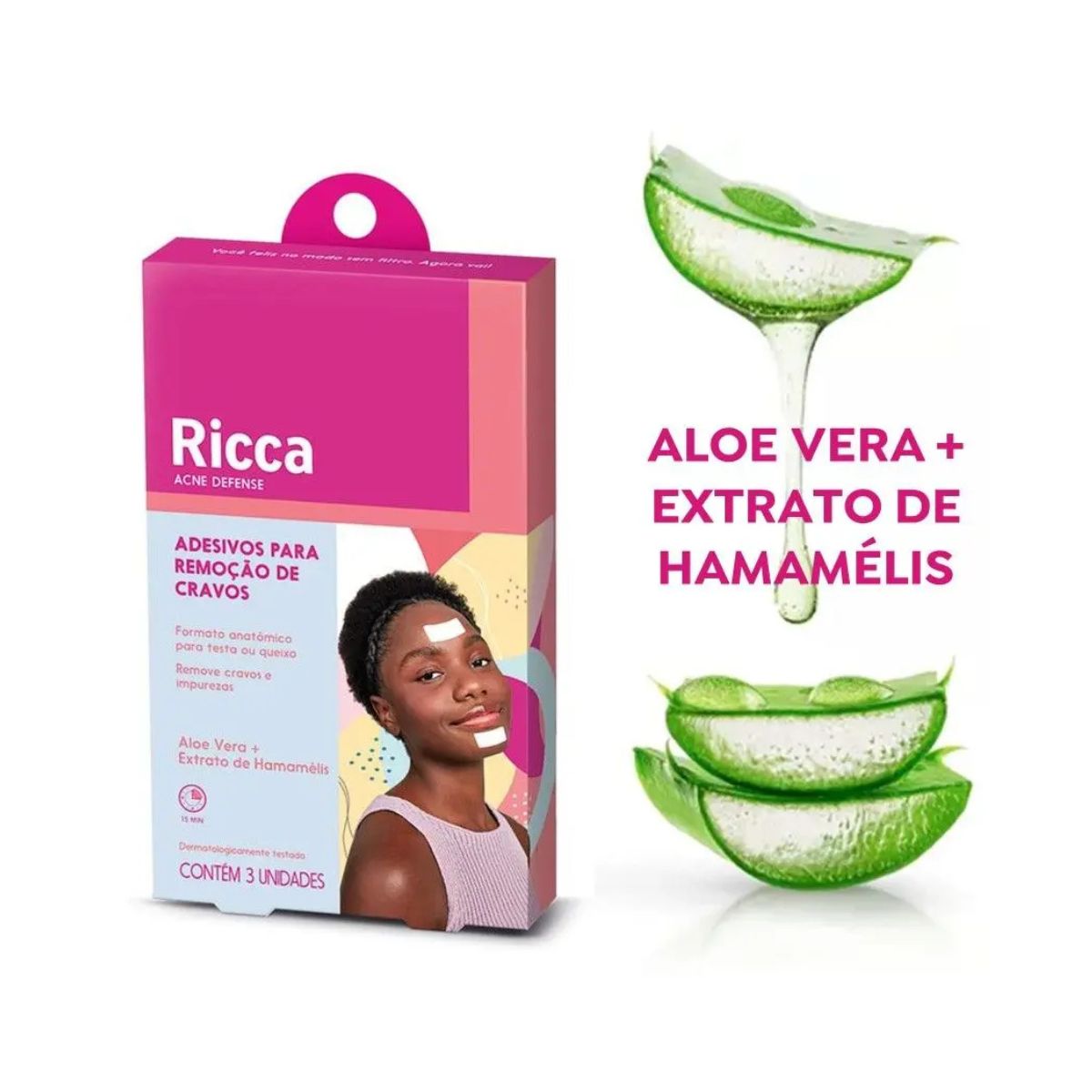 FITA ADESIVA PARA RETIRAR CRAVOS DA ZONA T E QUEIXO 3PCS RICCA 3742