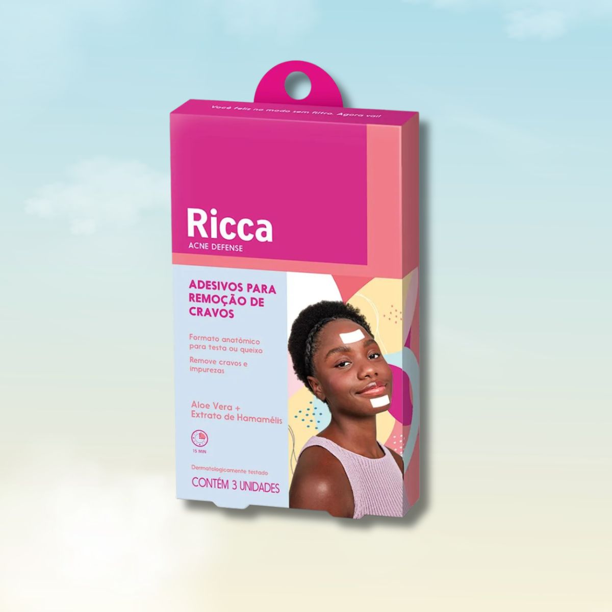 FITA ADESIVA PARA RETIRAR CRAVOS DA ZONA T E QUEIXO 3PCS RICCA 3742