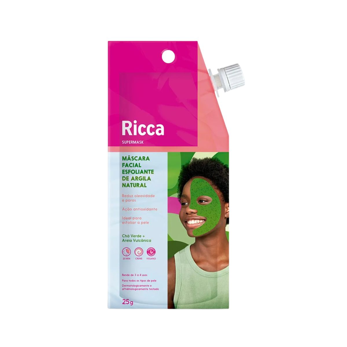 MÁSCARA FACIAL DE ARGILA NATURAL RICCA 3750