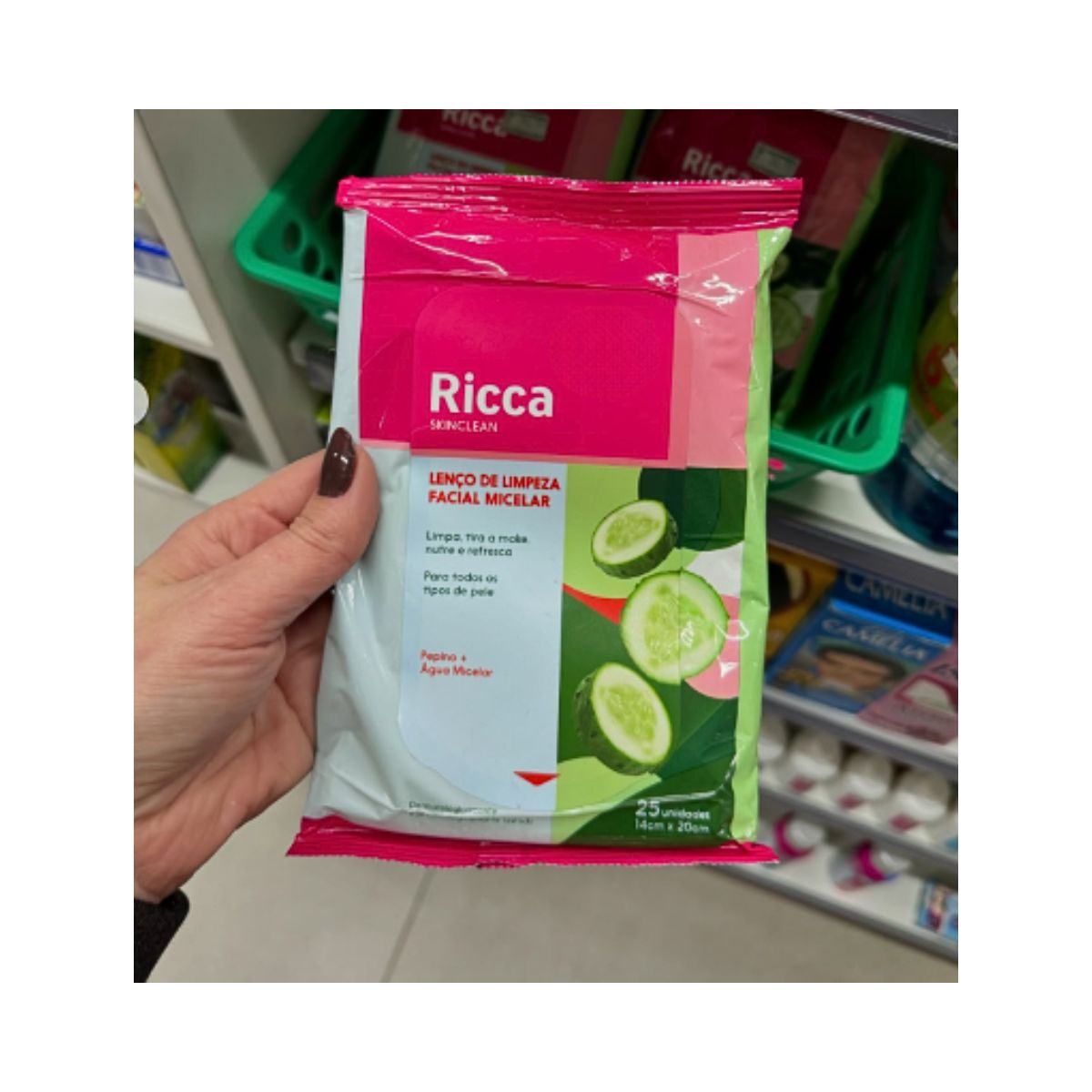 LENÇO DE LIMPEZA FACIAL MICELAR RICCA 3770