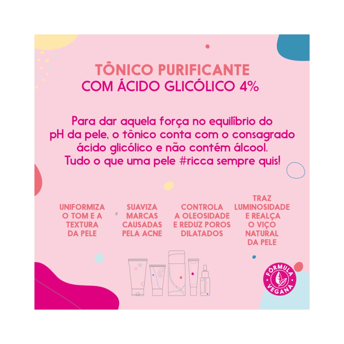 TÔNICO FACIAL RICCA 140ML 3796