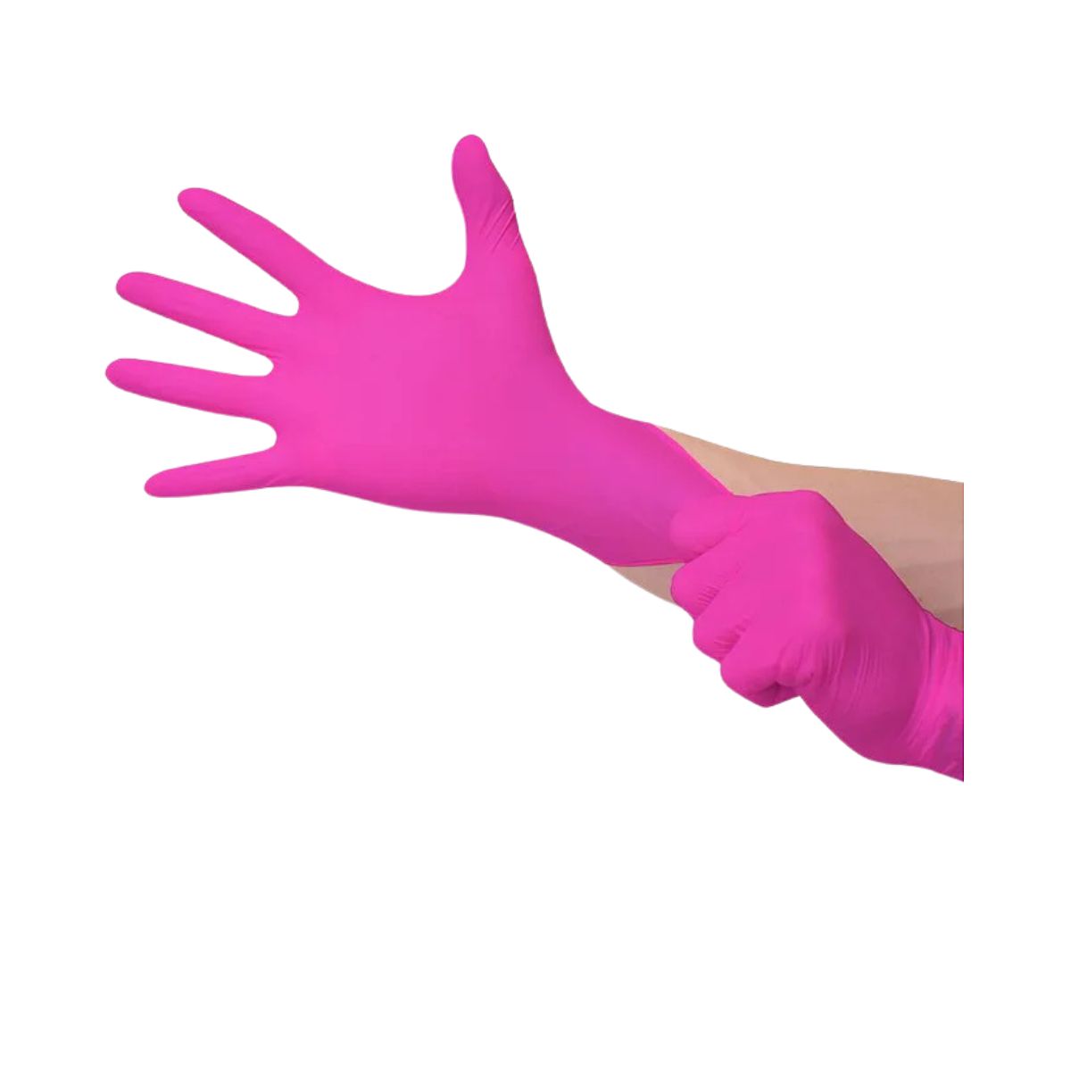 LUVA NITRILICA VABENE ROSA P C/100
