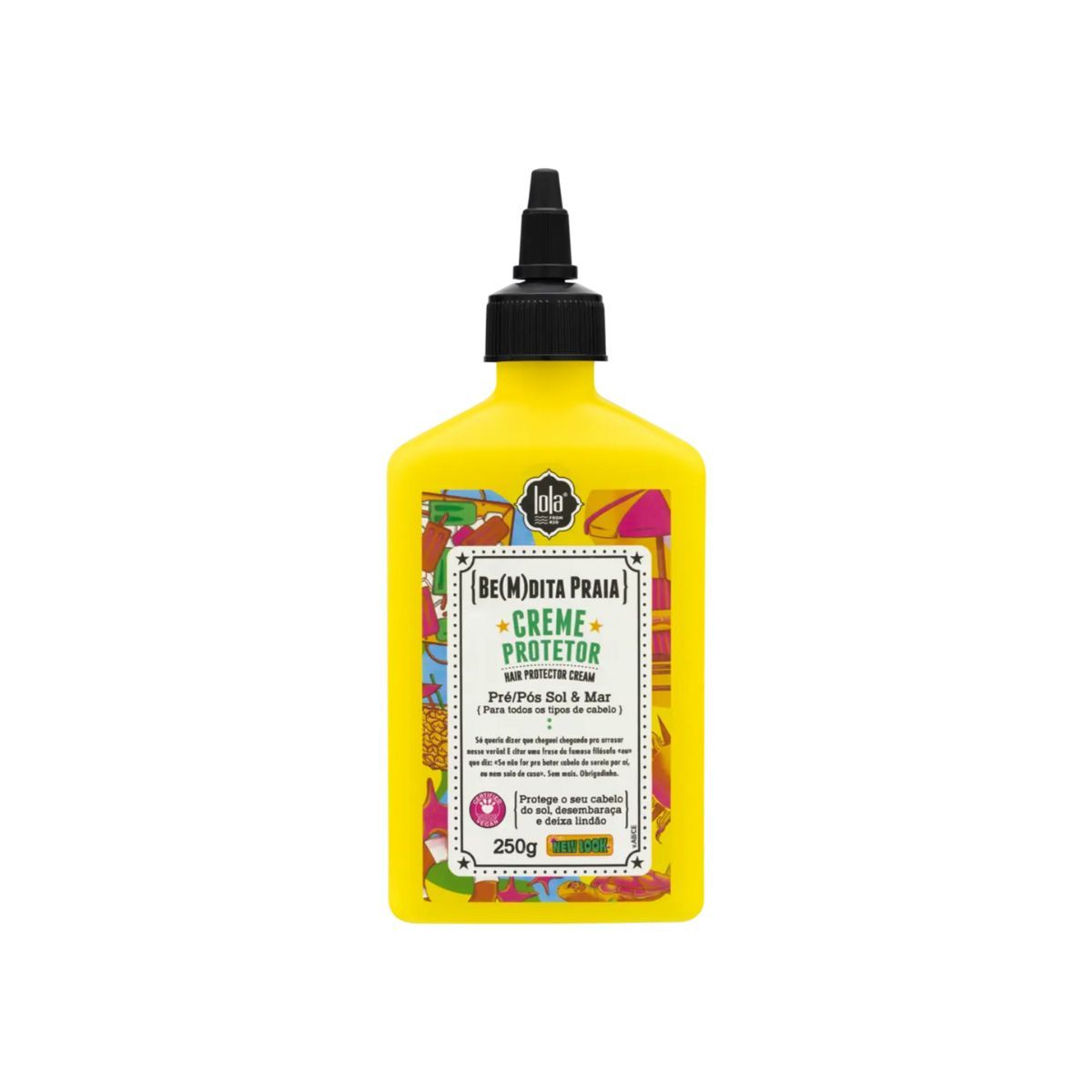 KIT LOLA CREME BEMDITA GHEE PRÉ E PÓS PRAIA 250G + TROUCA DE CETIM ANTI FRIZZ +