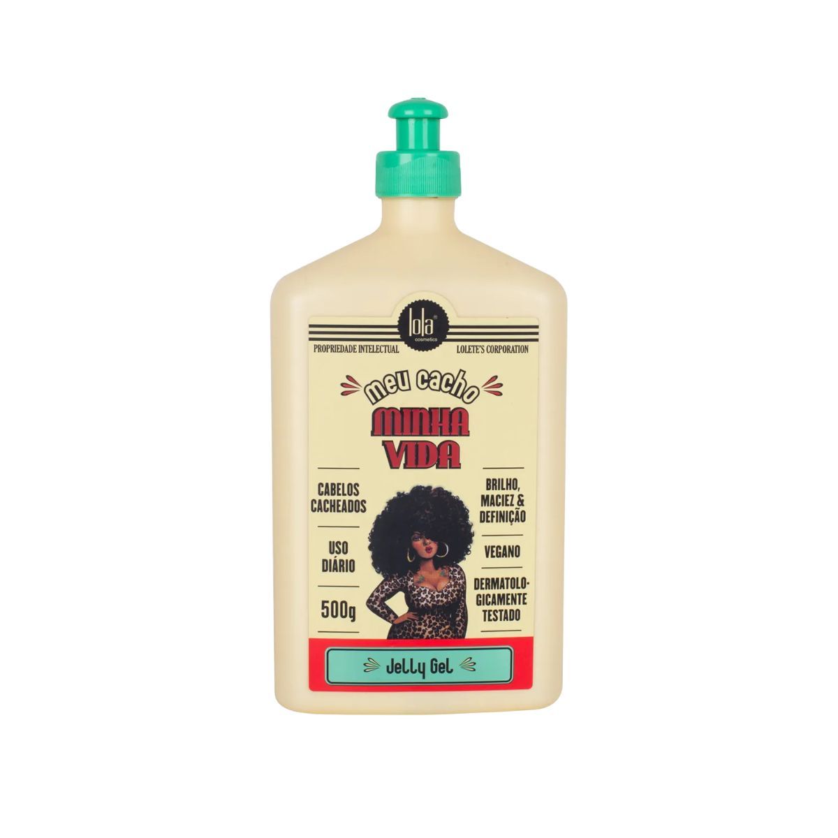 KIT LOLA GEL FIXADOR MEU CACHO MINHA VIDA JELLY 500ML + ÓLEO DE ARGAN MARROCOS +