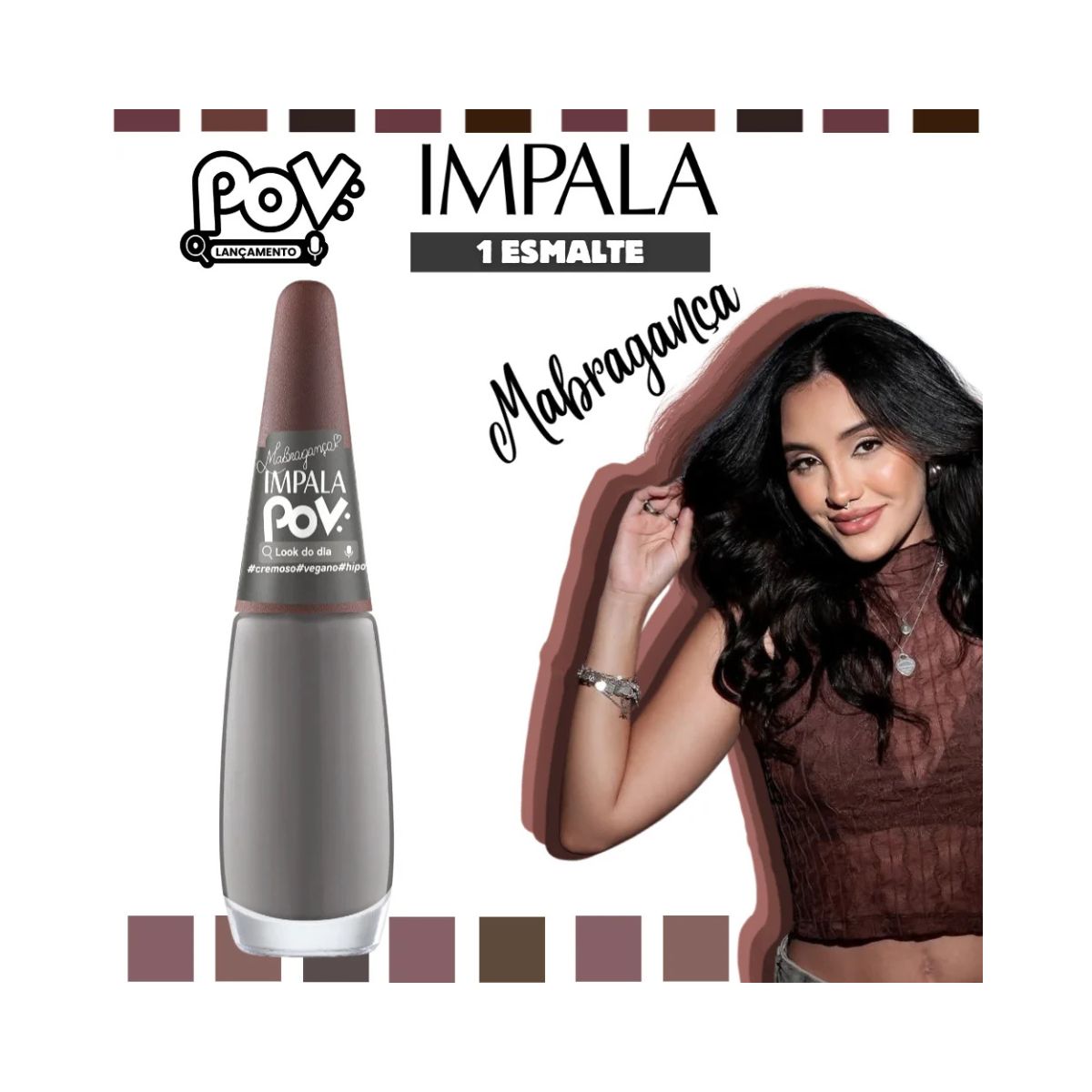 ESMALTE CREMOSO POV: LOOK DO DIA IMPALA 7,5ML
