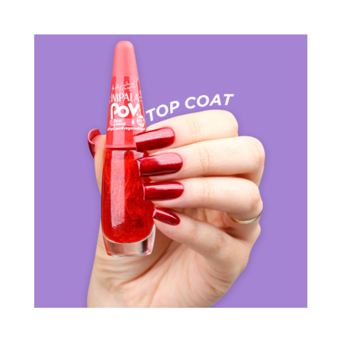 ESMALTE TOP COAT GLITTER POV: ZEREI A TREND IMPALA 7,5ML