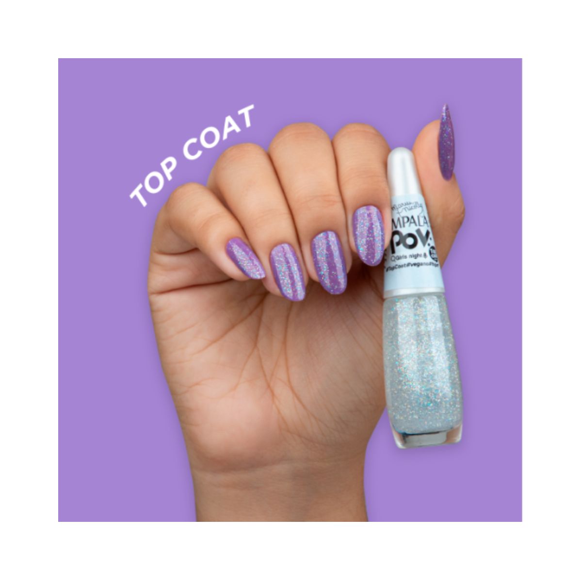ESMALTE TOP COAT GLITTER POV: GIRLS NIGHT IMPALA 7,5ML