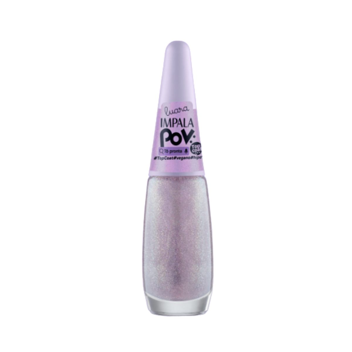 ESMALTE TOP COAT GLITTER POV: TO PRONTA IMPALA 7,5ML