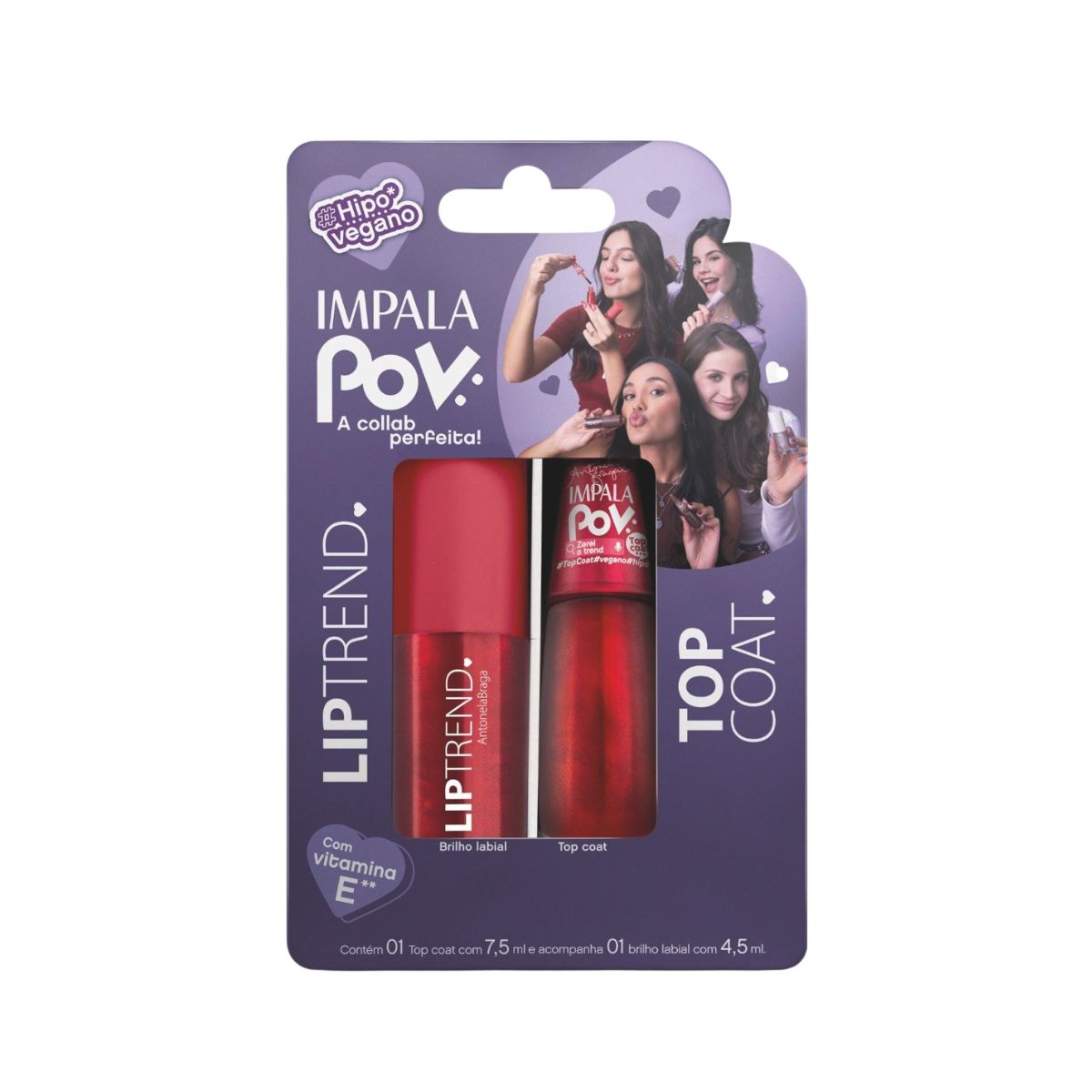 KIT POV: 1 TOP COAT + 1 GLOSS LABIAL ANTONELA IMPALA