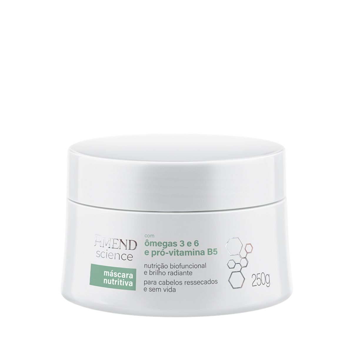 MÁSCARA NUTRITIVA COM ÔMEGAS 3 E 6 E PRÓ-VITAMINA B5 SCIENCE AMEND 250GR