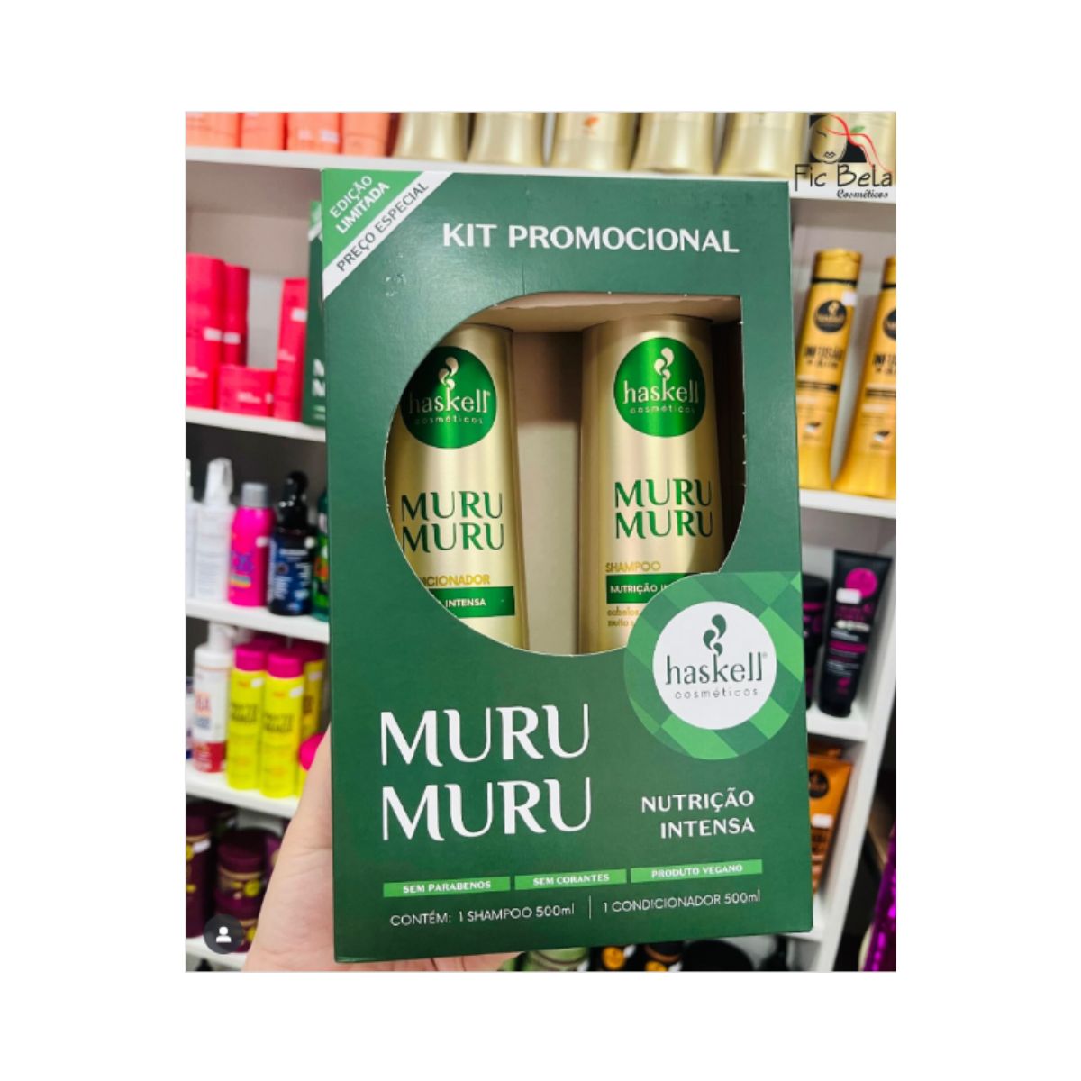 KIT SHAMPOO 500ML + CONDICIONADOR 500ML MURUMURU HASKELL