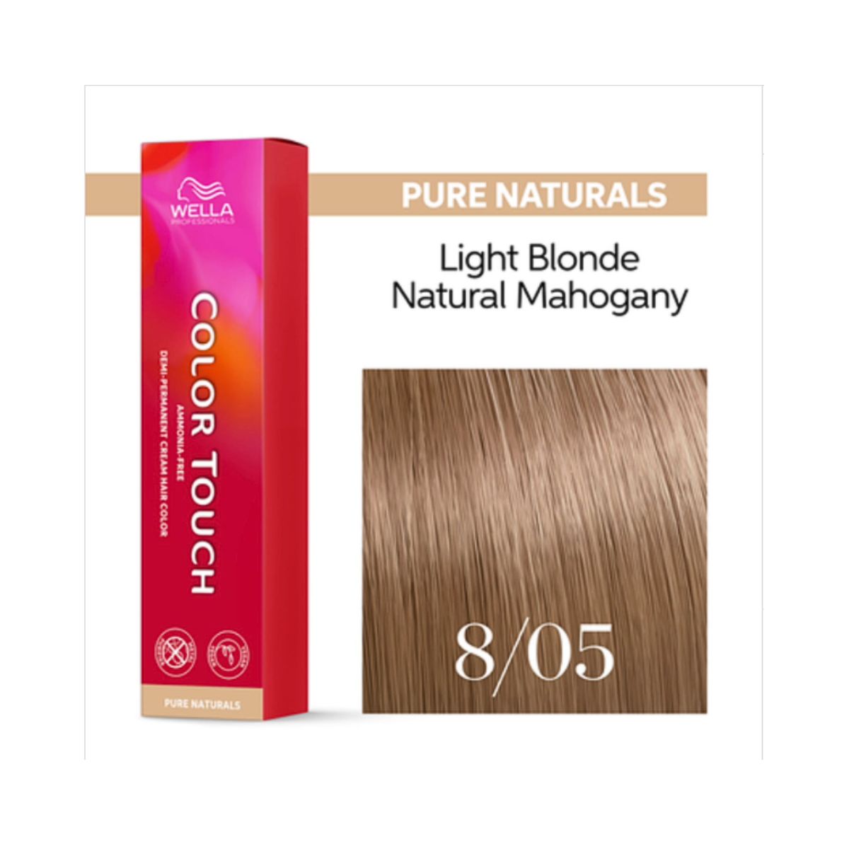 TONALIZANTE COLOR TOUCH 8/05 LOURO CLARO NATURAL MOGNO WELLA PROFISSIONALS 60G