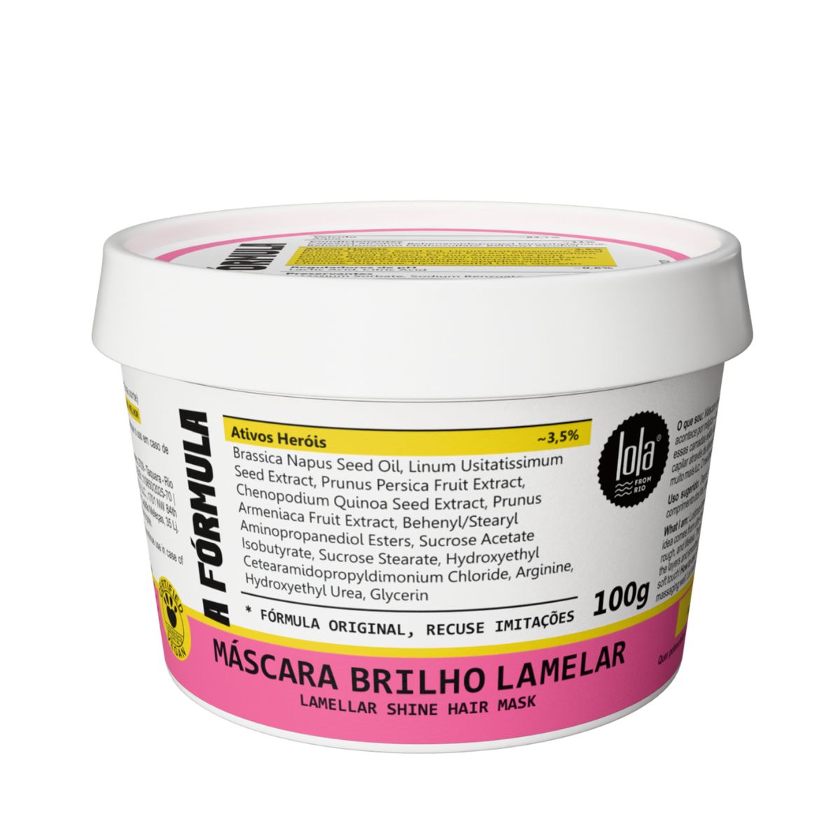 MÁSCARA LOLA FROM RIO BRILHO LAMELAR A FÓRMULA 100G