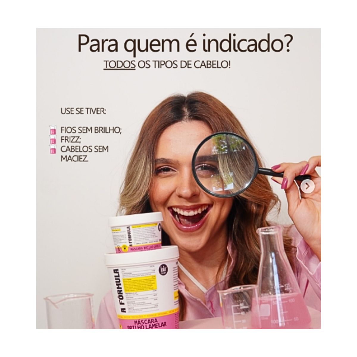 MÁSCARA LOLA FROM RIO BRILHO LAMELAR A FÓRMULA 100G