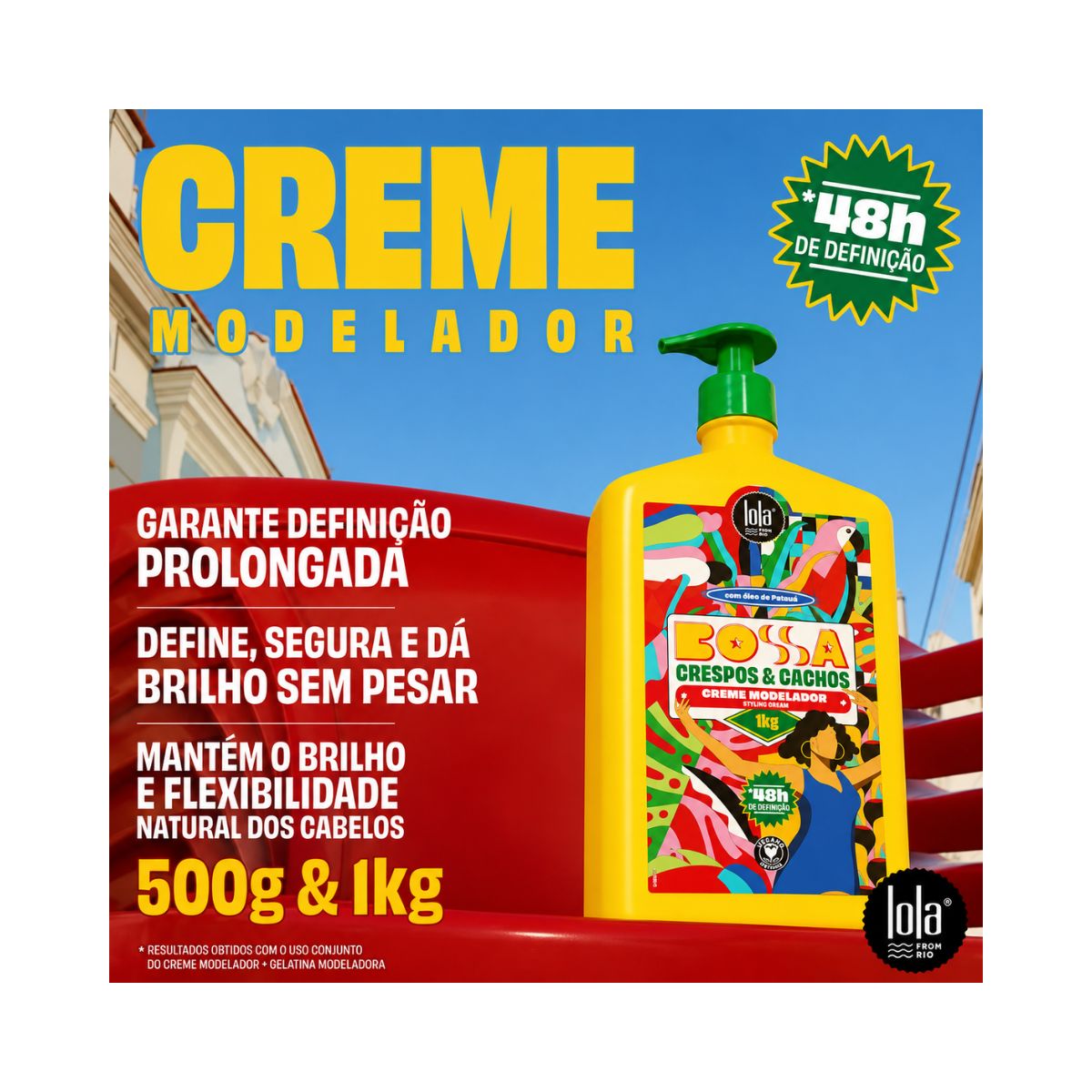 CREME LOLA FROM RIO MODELADOR BOSSA CRESPOS & CACHOS 500G