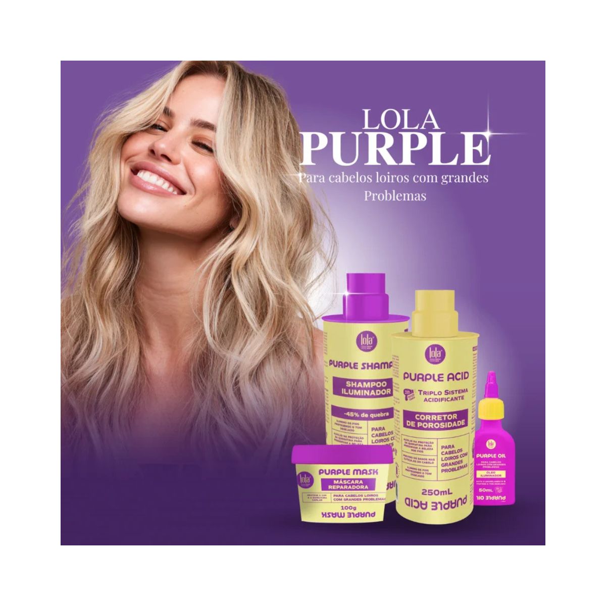 MÁSCARA LOLA FROM RIO REPARADORA PURPLE MASK 100G