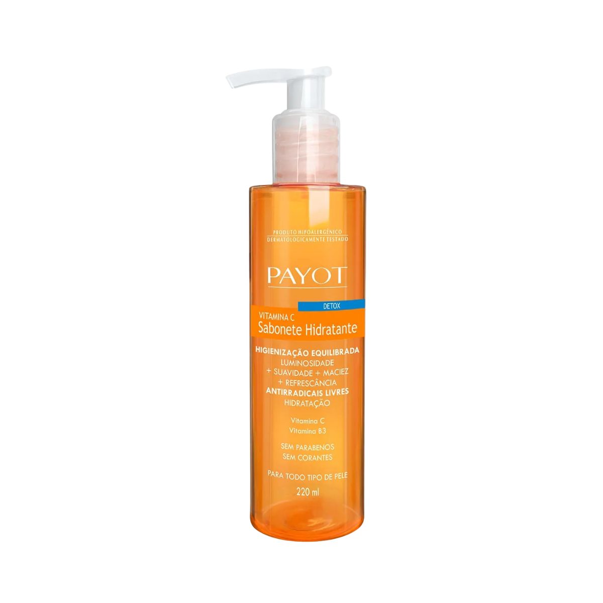 KIT PAYOT 3 SABONETES HIDRATANTES LÍQUIDO DETOX VITAMINA C 220ML