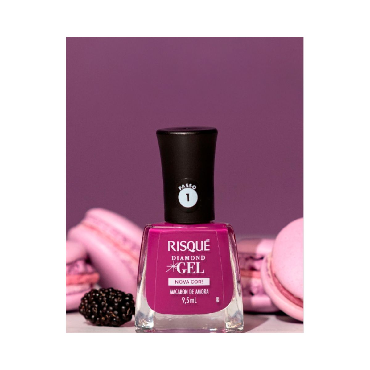 ESMALTE RISQUÉ CREMOSO DIAMOND GEL MACARON DE AMORA 9,5ML