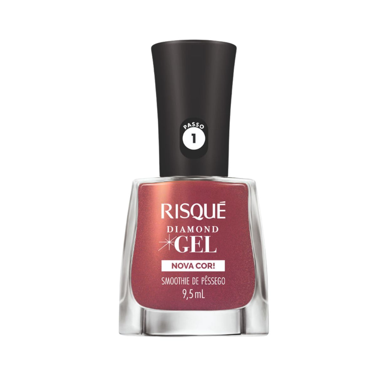 ESMALTE RISQUÉ CREMOSO DIAMOND GEL SMOOTHIE PÊSSEGO 9,5ML