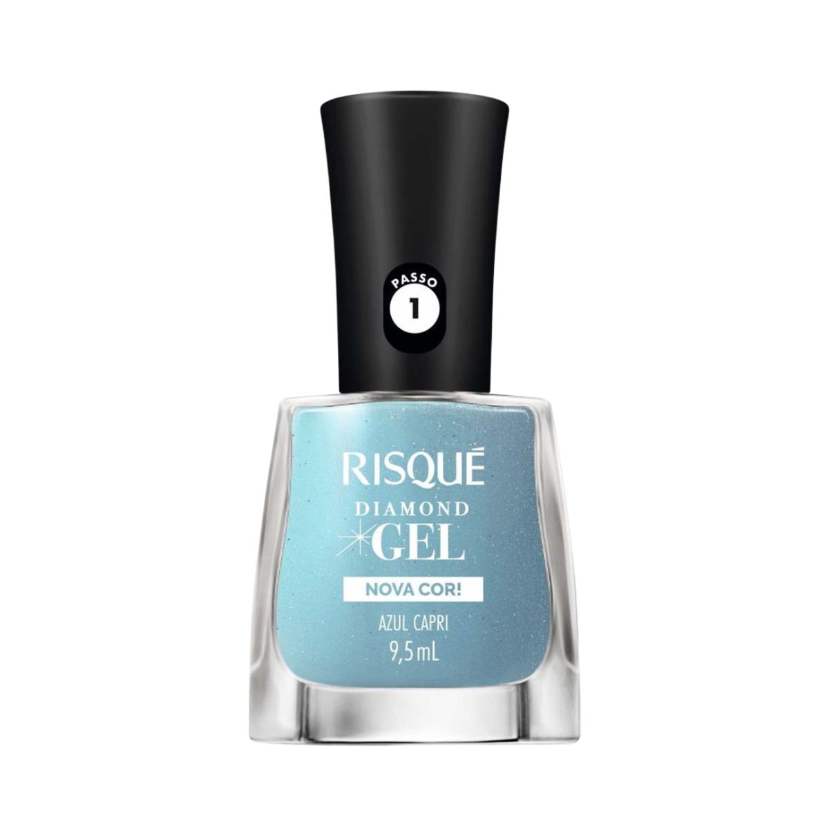 ESMALTE RISQUÉ CREMOSO DIAMOND GEL AZUL CAPRI 9,5ML
