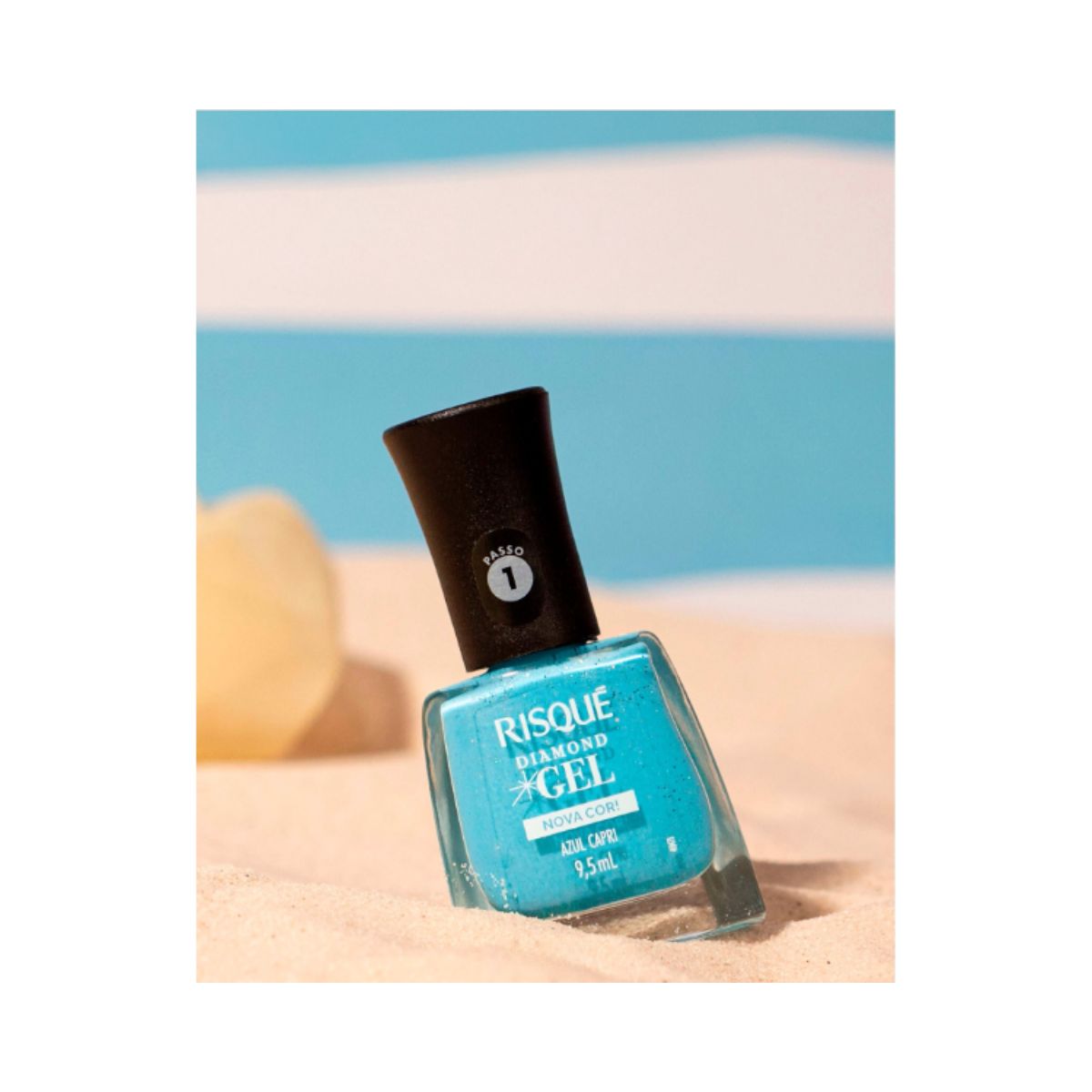 ESMALTE RISQUÉ CREMOSO DIAMOND GEL AZUL CAPRI 9,5ML