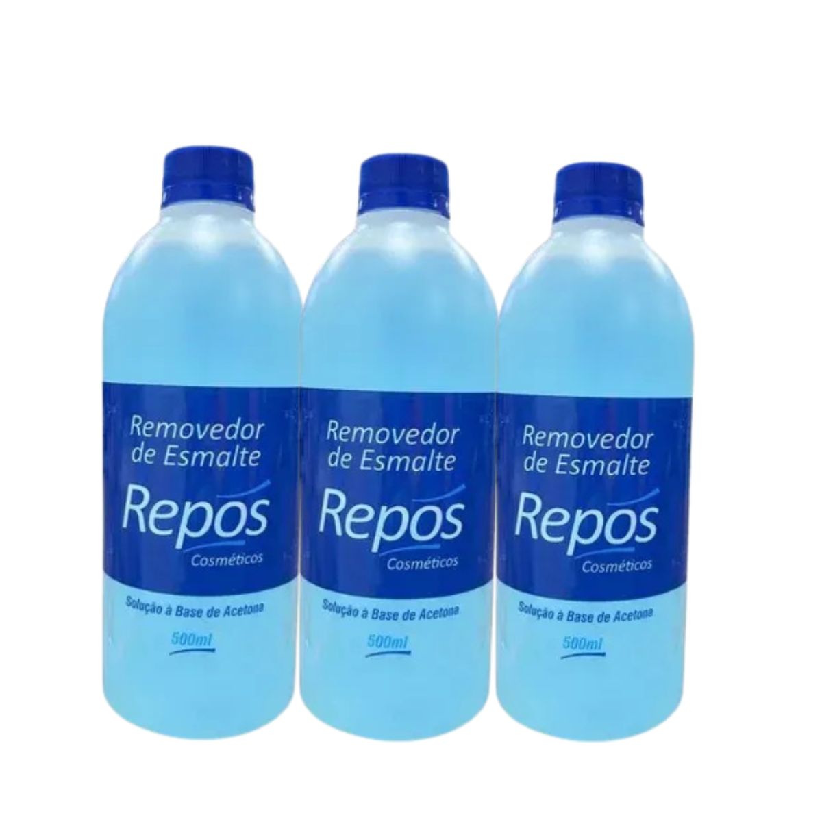 KIT REPÓS 3 REMOVEDORES DE ESMALTES A BASE DE ACETONA 500ML