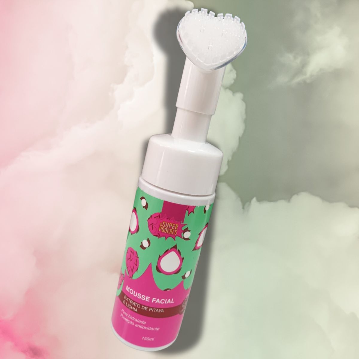 MOUSSE FACIAL EXTRATO DE PITAYA E LICHIA SUPER PODERES 150ML