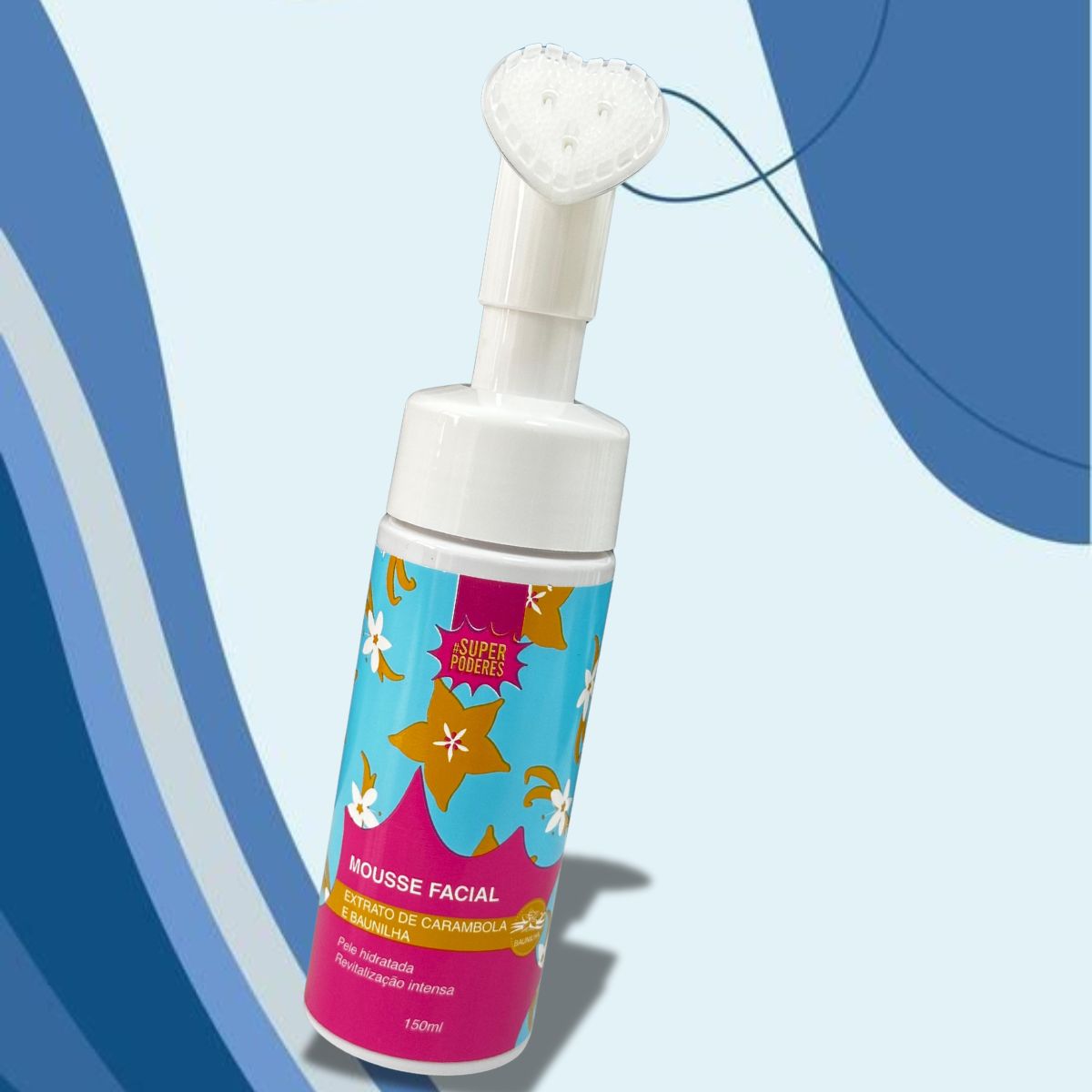 MOUSSE FACIAL EXTRATO DE CARAMBOLA E BAUNILHA SUPER PODERES 150ML