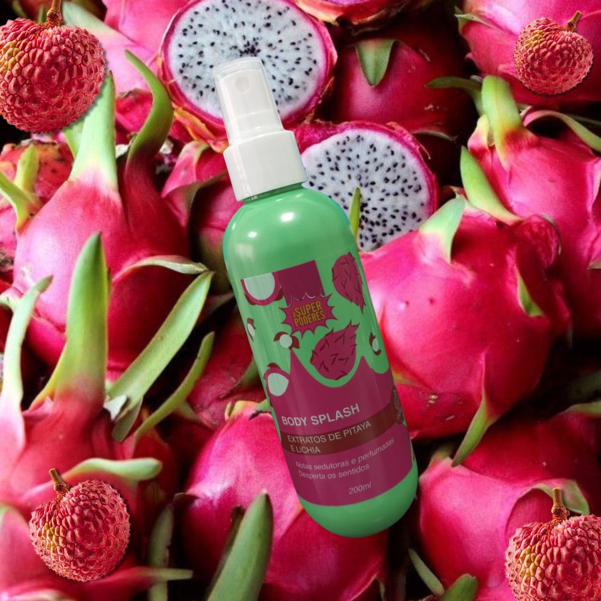 BODY SPLASH EXTRATOS DE PITAYA E LICHIA SUPER PODERES 200ML