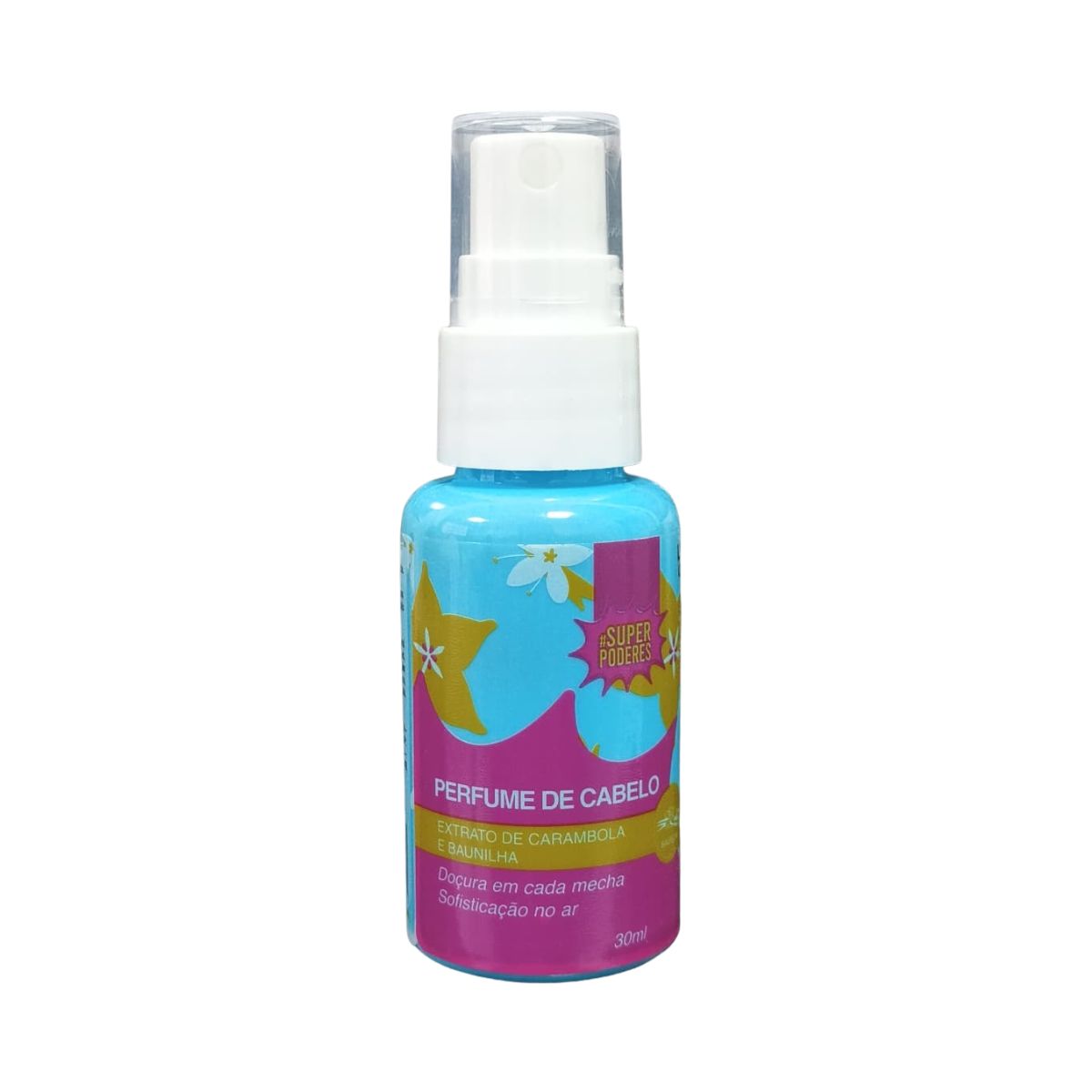 PERFUME CAPILAR EXTRATO DE CARAMBOLA E BAUNILHA SUPER PODERES 30ML
