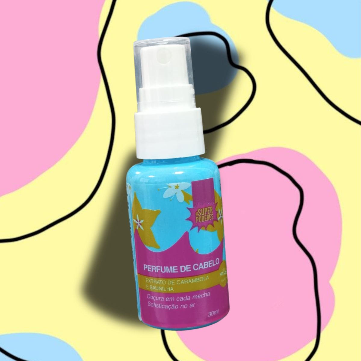 PERFUME CAPILAR EXTRATO DE CARAMBOLA E BAUNILHA SUPER PODERES 30ML