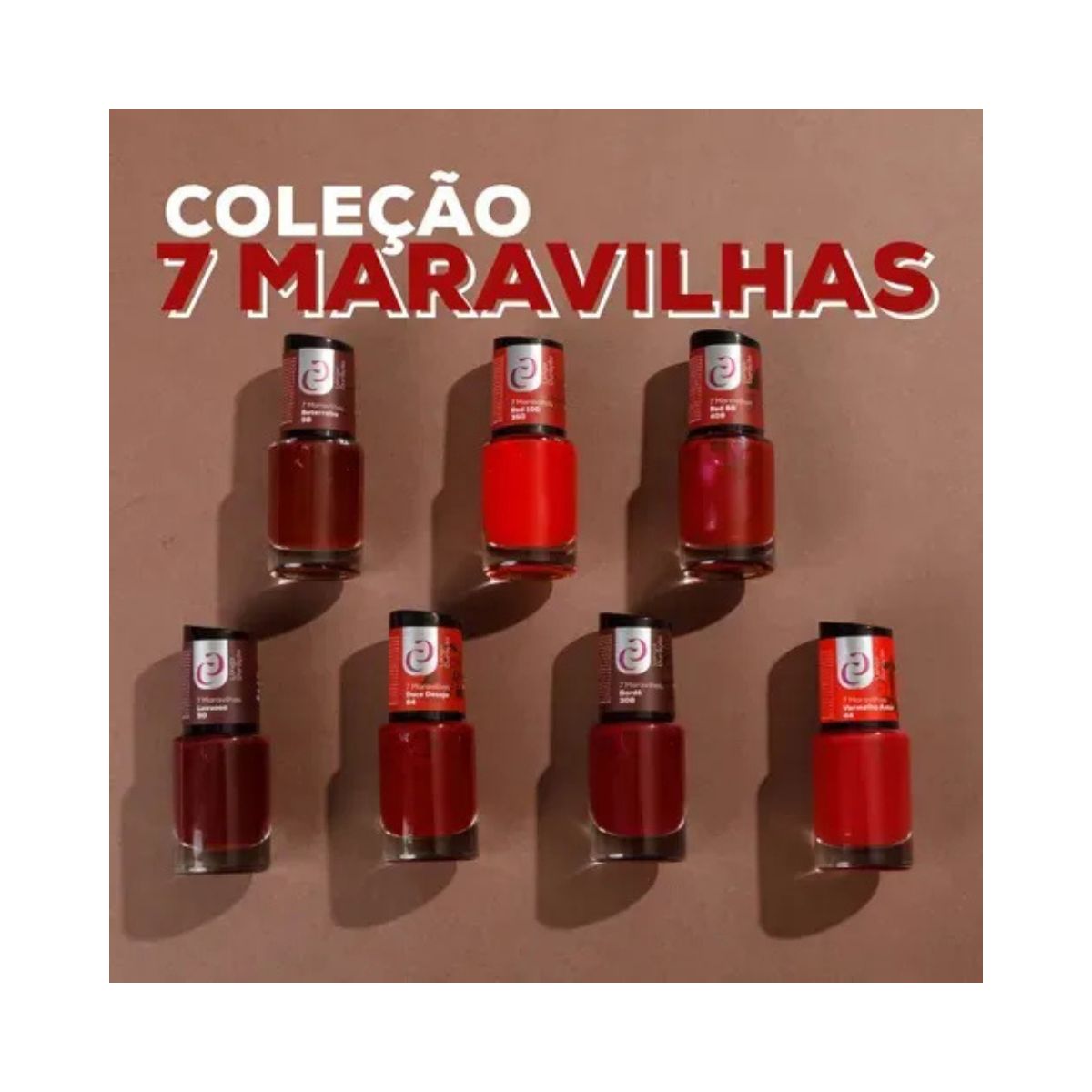 ESMALTE CORA 7 MARAVILHAS VERMELHO AMOR Nº44 10ML