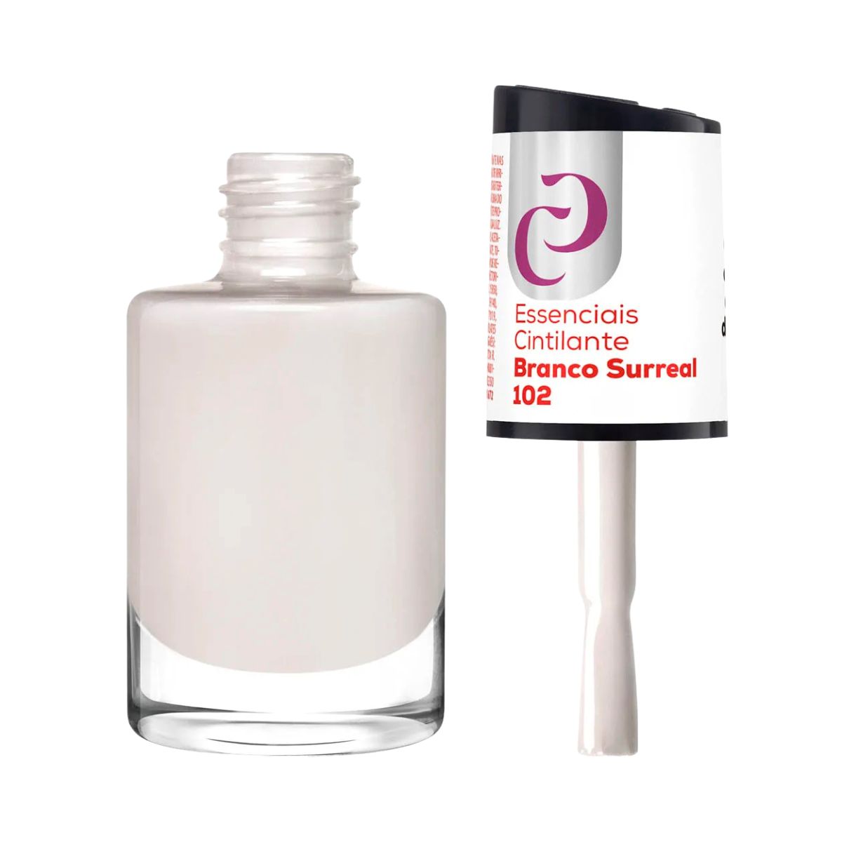 ESMALTE CORA ESSENCIAIS CINTILANTE BRANCO SURREAL Nº102 10ML