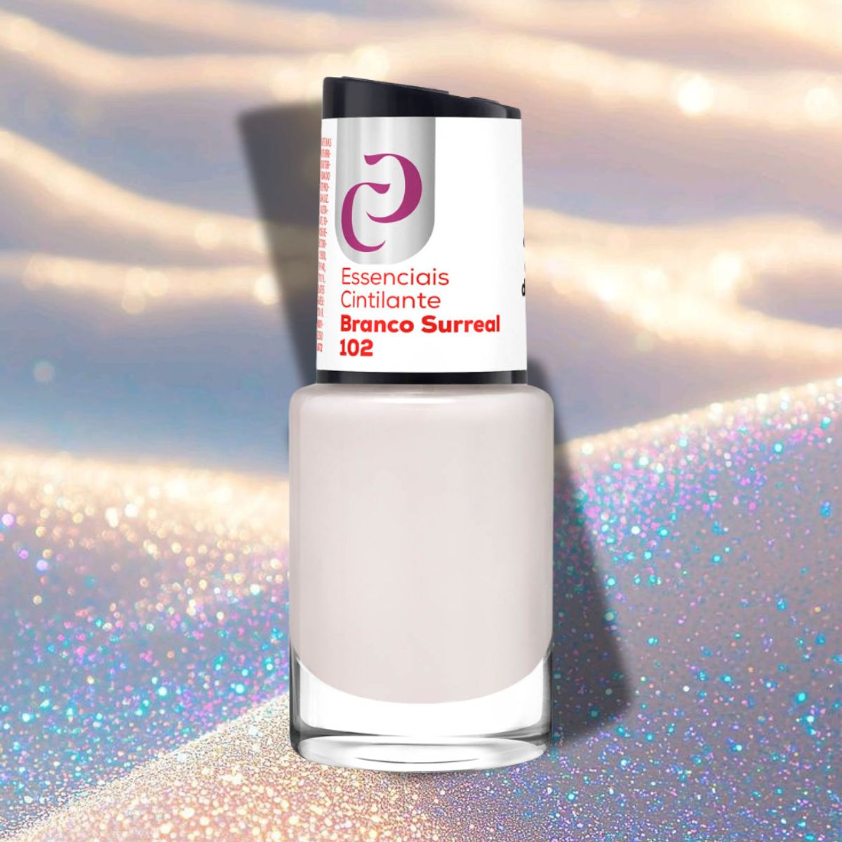 ESMALTE CORA ESSENCIAIS CINTILANTE BRANCO SURREAL Nº102 10ML