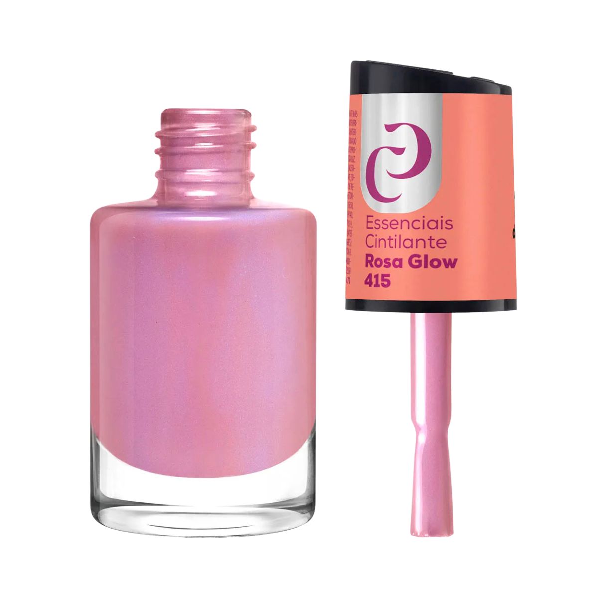 ESMALTE CORA ESSENCIAIS CINTILANTE ROSA GLOW Nº415 10ML