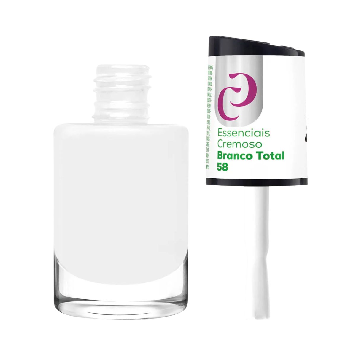 ESMALTE CORA ESSENCIAIS CREMOSO BRANCO TOTAL Nº58 10ML