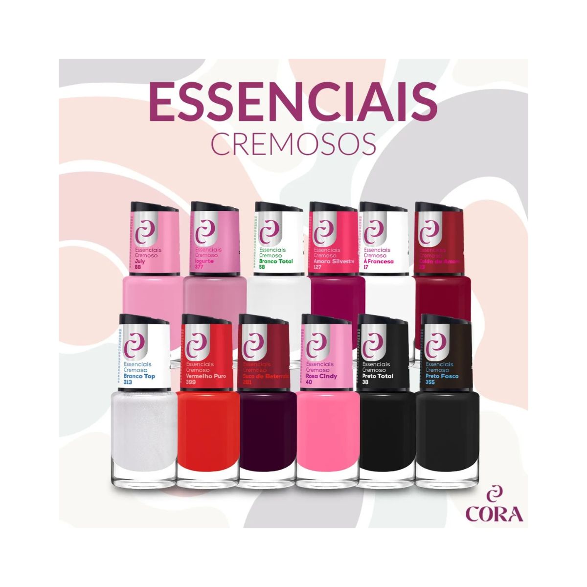 ESMALTE CORA ESSENCIAIS CREMOSO ROSA CINDY Nº40 10ML