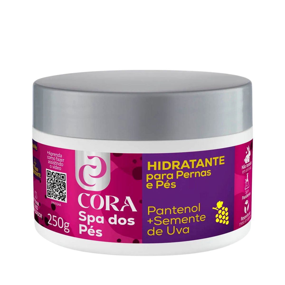 HIDRATANTE SPA DOS PÉS PANTENOL +SEMENTE DE UVA CORA 250G