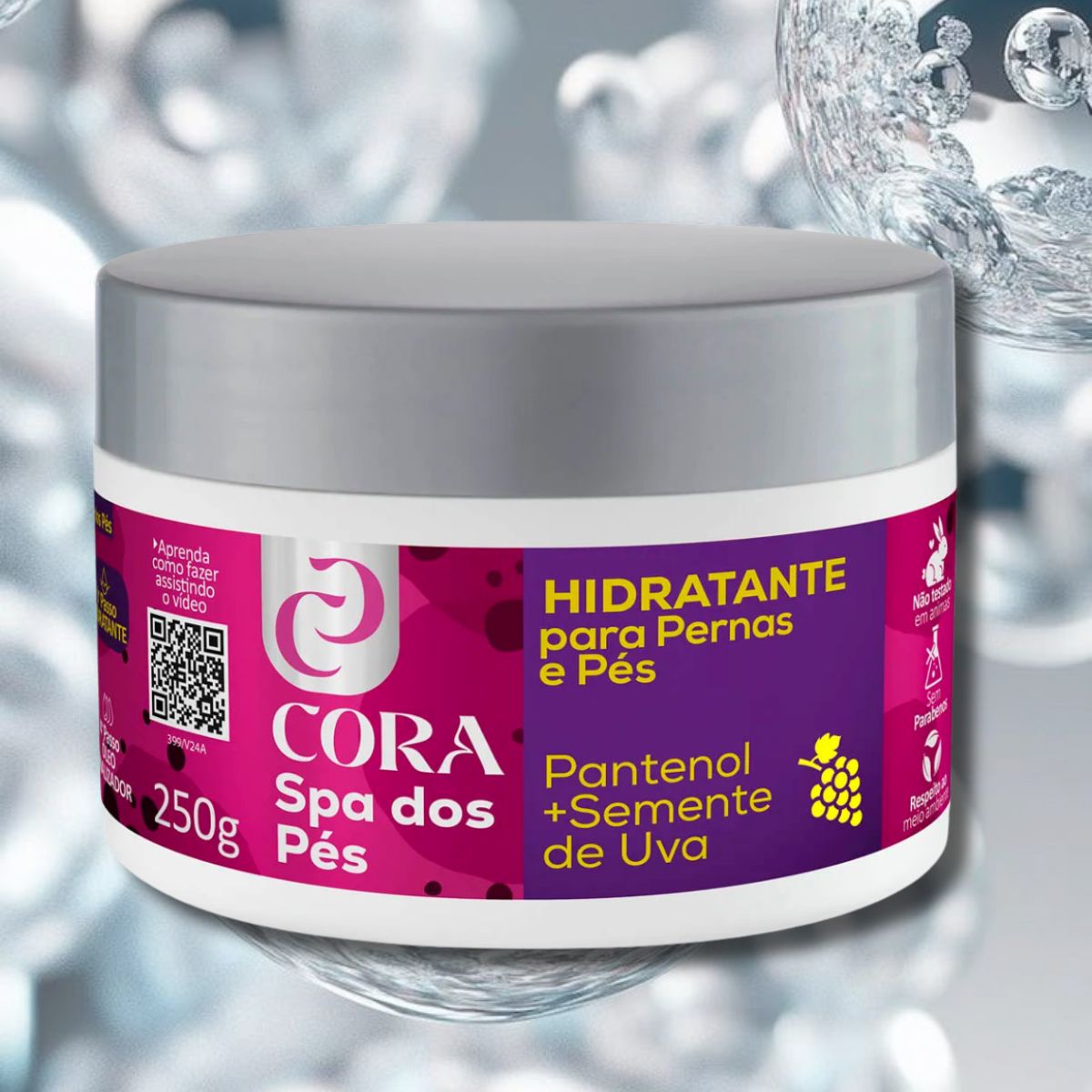 HIDRATANTE SPA DOS PÉS PANTENOL +SEMENTE DE UVA CORA 250G