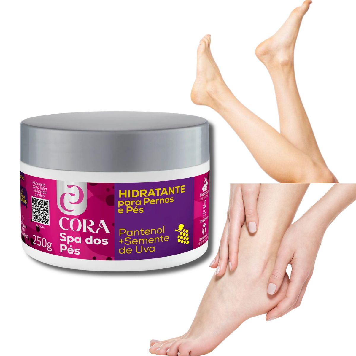 HIDRATANTE SPA DOS PÉS PANTENOL +SEMENTE DE UVA CORA 250G