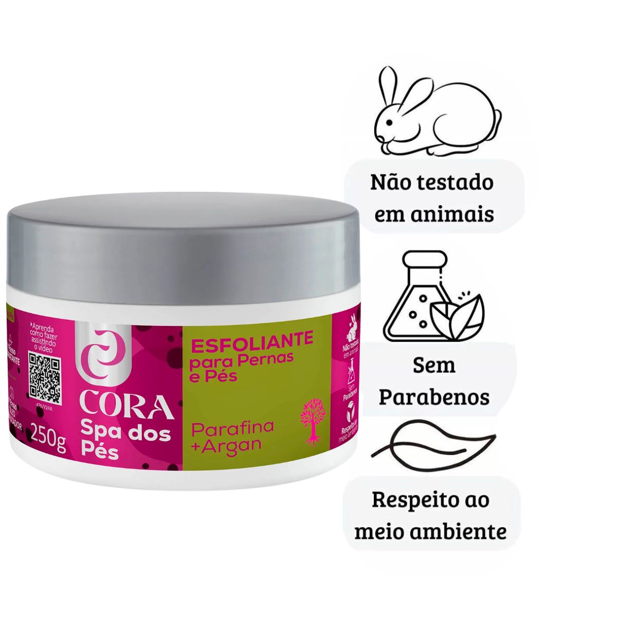 ESFOLIANTE SPA DOS PÉS PARAFINA +ARGAN CORA 250G