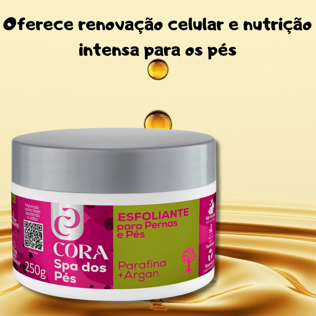 ESFOLIANTE SPA DOS PÉS PARAFINA +ARGAN CORA 250G